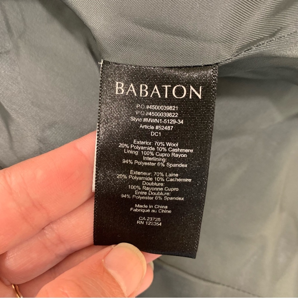 Aritzia Babaton Pearce Wool Cashmere Gray Hooded Coat Size XS Capsule Winter - Picture 10 of 15